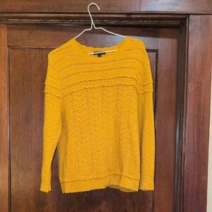 J. Crew Women's Mustard Yellow Crew Neck Sweater